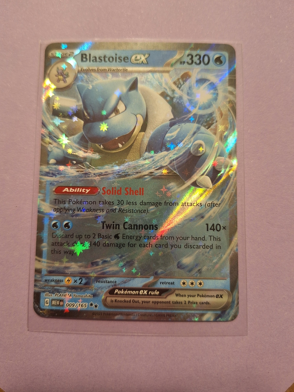 Pokemon Blastoise EX Holographic Blue